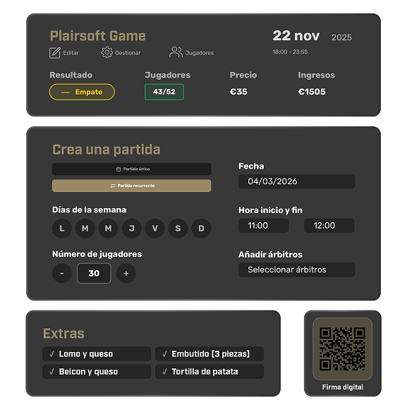 Creación de partidas flexible en Plairsoft Manager